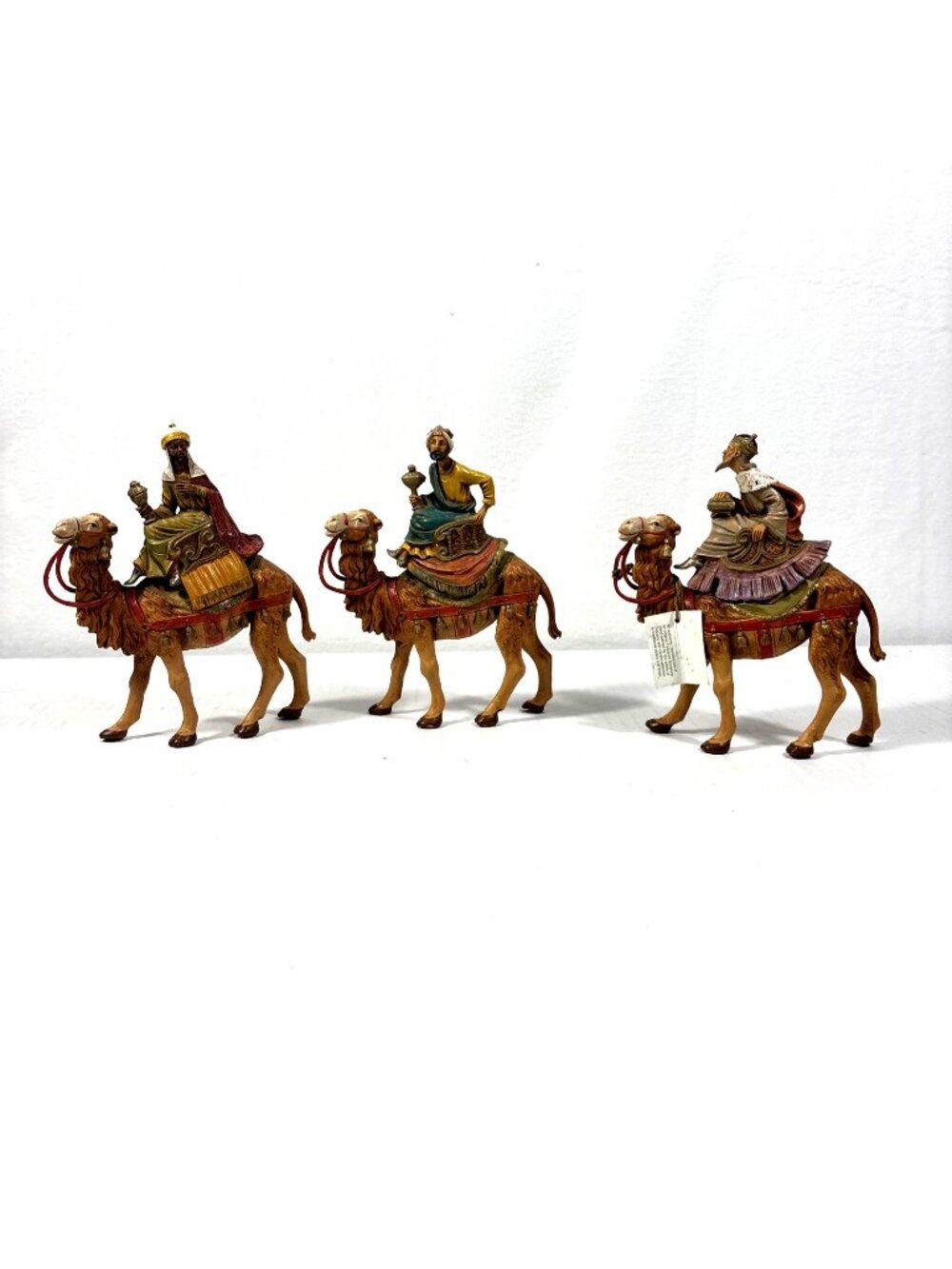 Fontanini Italy 1992 Three Kings Wise Men Riding Camels 6.5" Nativity Figurines